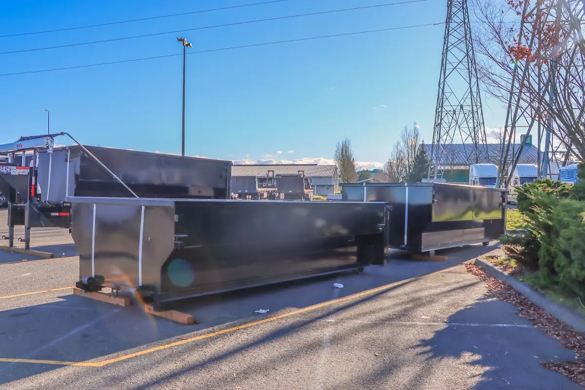 Roll-off dumpster ready for waste disposal at job site for Construction Dumpster Rental in Siesta Key